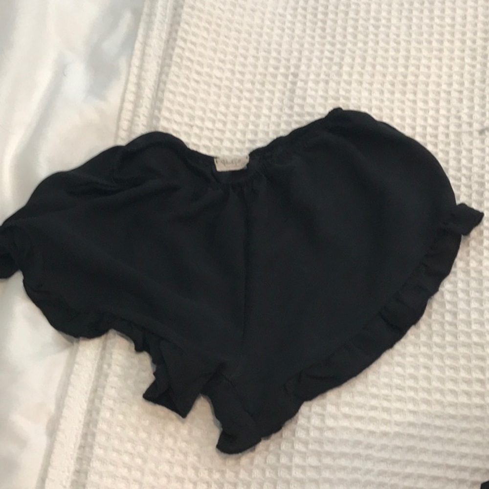 Brandy Melville Silk Ruffle Shorts